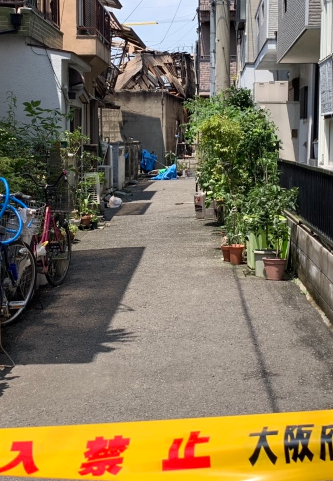 守口市 昨夜 19 7 23 大久保町で発生した大規模火災 一夜明けての現地の状況は 号外net 守口 門真