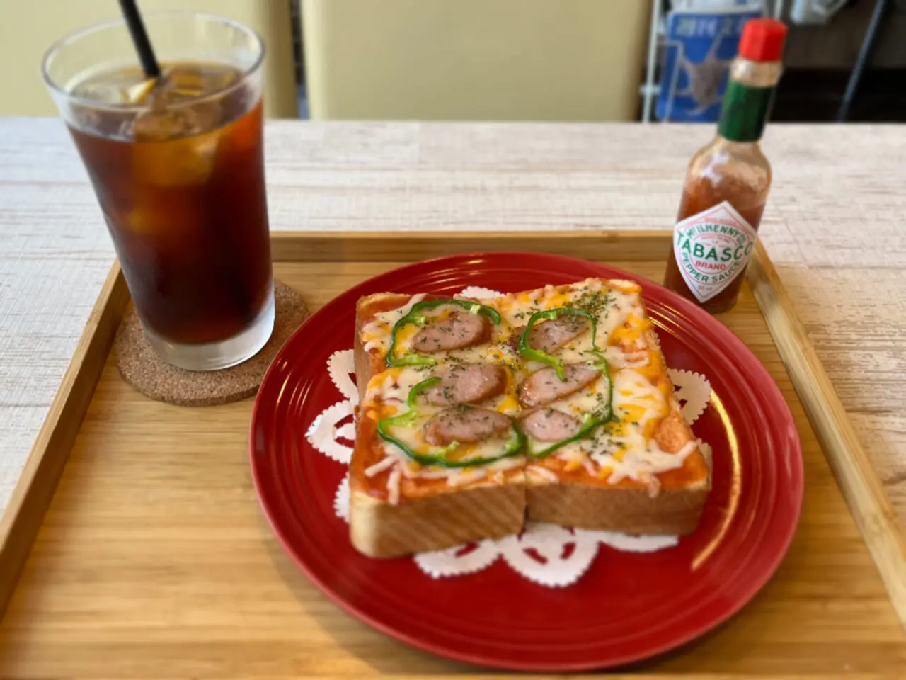 カフェラフターのピザトースト