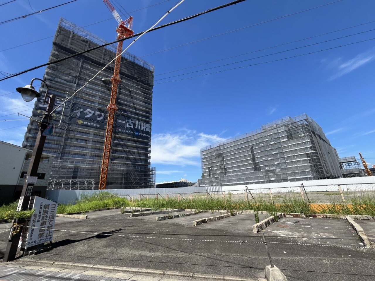 2025年7月古川橋駅前北側工事中